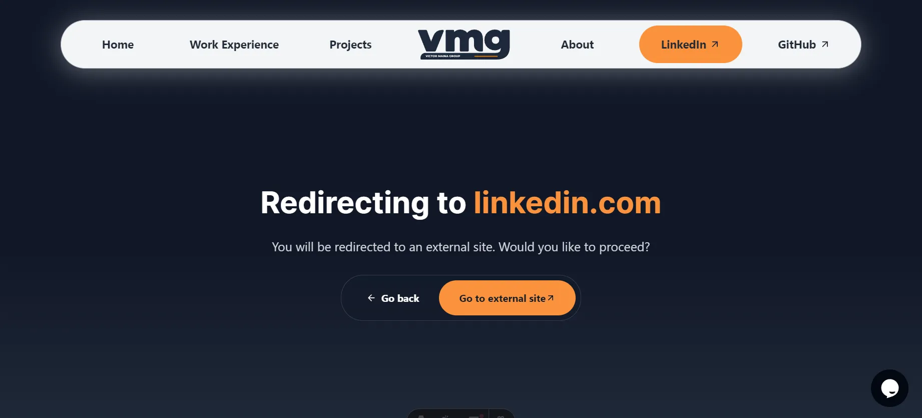 Redirect page